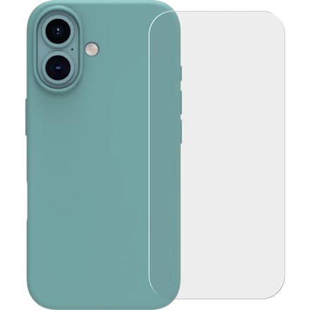 BlueBuilt Back Cover iPhone 16 Groen + Screenprotector Glas