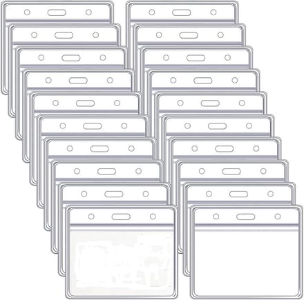 50 Stuks PVC ID-Kaarthoezen Transparant voor Naamplaatjes en Identiteitskaarten