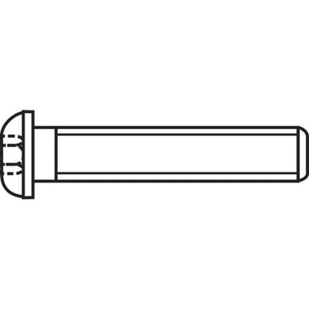 TOOLCRAFT 839802 Lenskopschroeven M4 20 mm Binnenzeskant (inbus) ISO 7380 RVS A2 100 stuk(s)