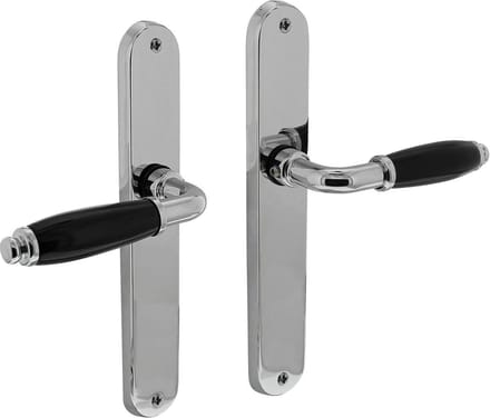 Intersteel Deurkruk Courgette met ovaal schild 235x40x8mm blind chroom