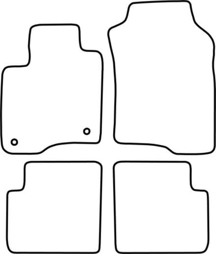 Automatten | Mattenset Fiat Panda - Dualogic modellen - 2012 ->