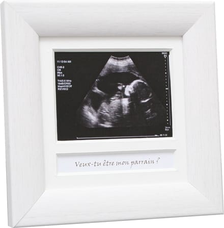 Deknudt Frames echofotolijst - wit - foto 5,5x7,5 cm met tekstvak - FR