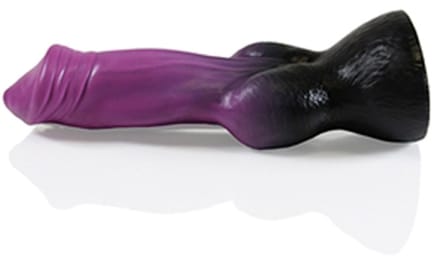 Hellhound cerberus dildo - black purple large