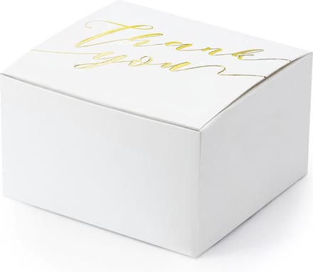 Geschenkdoosjes Thank You Goud 6cm 10st