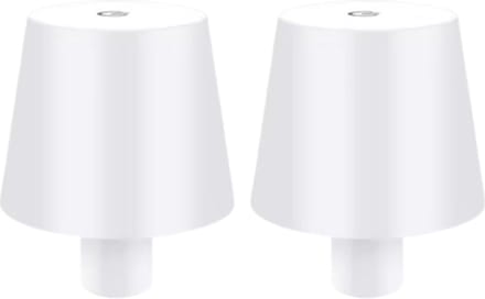 Flessenlamp - 2 Stuks- Tafellamp - Flessenlamp Wit - Wit - Usb-C Oplaadbaar - Oplaadbare Tafellamp - Warm wit - Touch Dimbaar - LED
