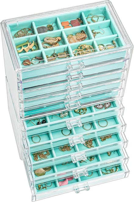 Grote Acryl Sieradendoos met 10 Lades voor Dames