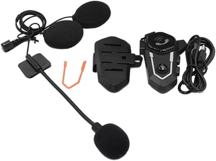 Motorhelm Headset - Intercom Oortelefoon - Veilig Communiceren - Bluetooth 5.0 - 16 x 11 x 7 cm - Zwart