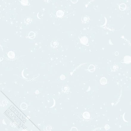 INGK Behang - Puck & Rose - Kinderbehang - Sterren En Planeten Blauw