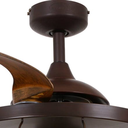 Beacon Lighting Plafondventilator Fanaway Industri bruin stil