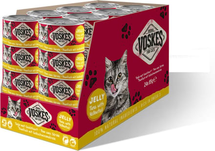 Voskes Kattenvoer Nat Tonijn met Geelstaart 85gr