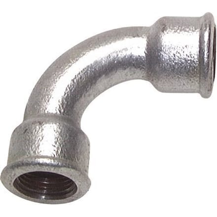 90° L-Koppeling Rp2 1/2'' Binnendraad Lang Gietijzer 25bar