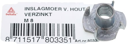 Deltafix - Inslagmoer v.hout m6