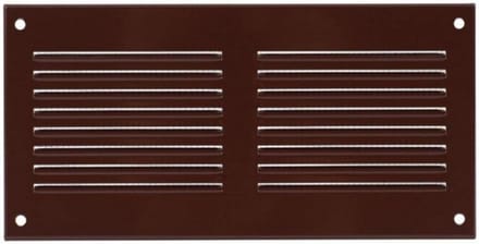 Ventilatierooster Bruin Staal 200x100mm met Muggengaas