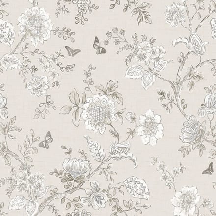 Homestyle - Behangpapier - Bloemen - Behang - Lichtbruin - 0,53 x 10 M.