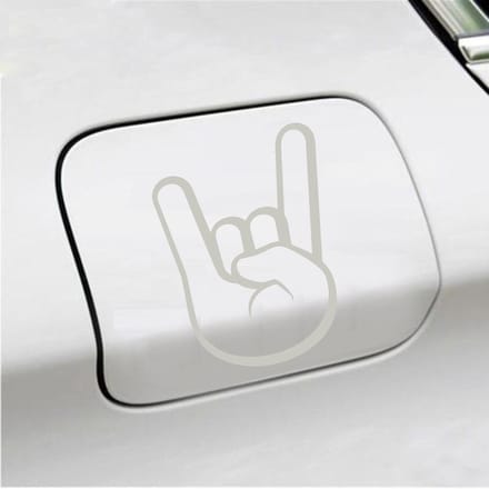 Bumpersticker - Rock N Roll - 12 X 9 - Zilver