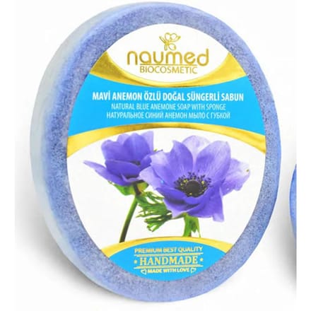 NAUMED BLUE ANEMON Savon Éponge 135g 1 PC
