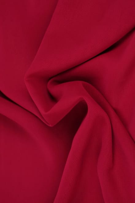 15 meter chiffon stof - Wijnrood - 100% polyester