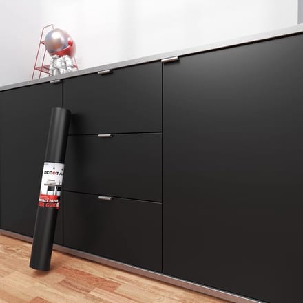 Zelfklevend Behang - Matzwart - Eenvoudige Installatie