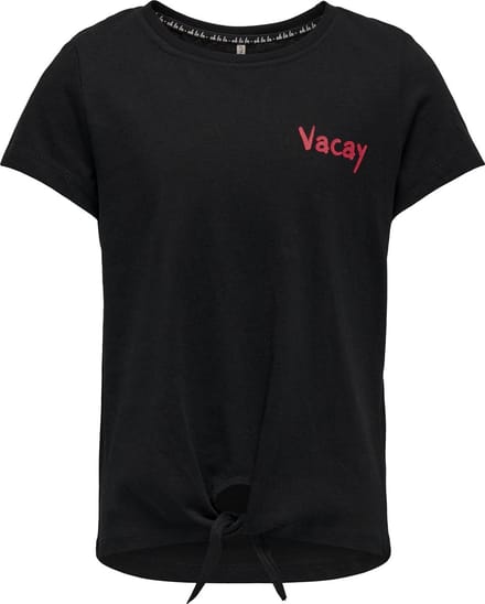 Only tshirt kogelin fit 15237722 knot top zwart