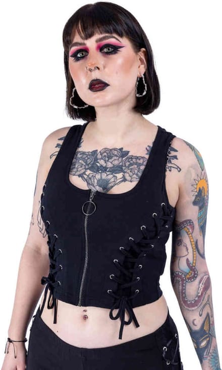 Vixxsin Mouwloze top -XXL- Regan Zwart