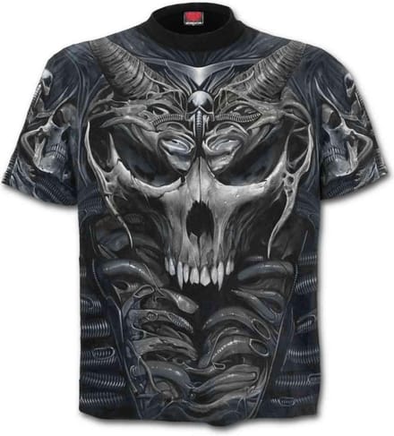 Spiral Heren Tshirt -S- SKULL ARMOUR Zwart