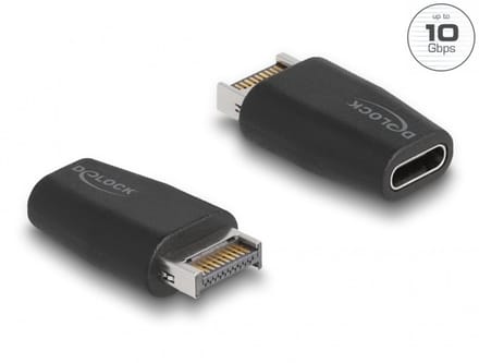 Delock Adapter USB 3.2 Key A male to USB Type-C™ female black