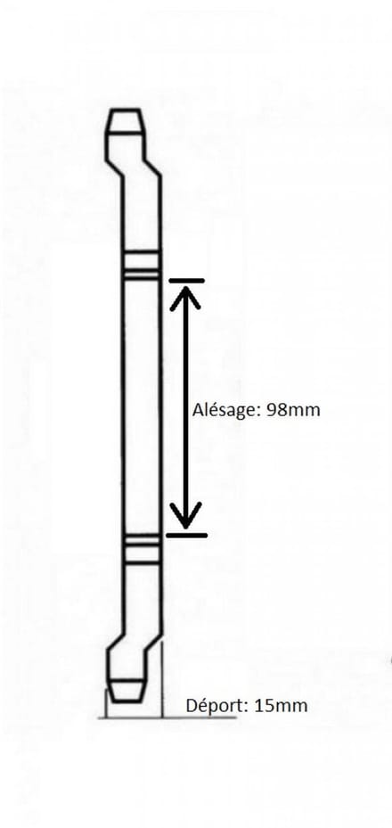 Couronne de transmission 60 dts Pas 415 Ø94mm 10T pour mobylette Peugeot 103