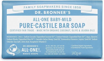 Unscented Baby-Mild Castile Bar Soap