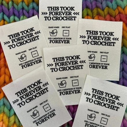 Oneay Set van 50 leuke labels — Handgeweven naa- & knutsellabels, creatieve labels, kledingaccessoires