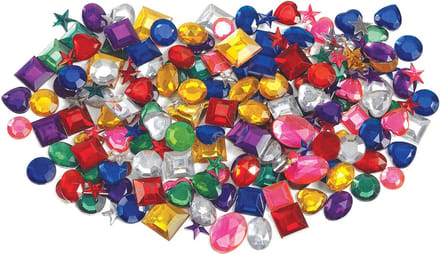 Colorations glitter strasstenen knutselset 2000 stuks multi kleuren.