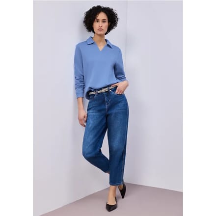 Street one - Dames pull - Maat L - Vrouwen - blauw - katoen