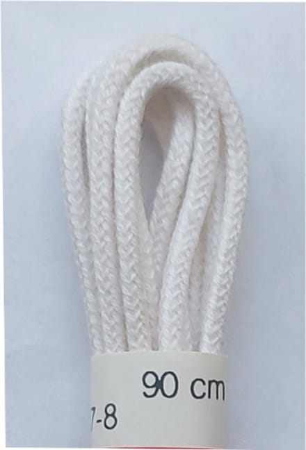 Ronilux Veter - Wit - Dun Rond - Lengte 90 cm - Dikte 2,5 mm - Schoenveter