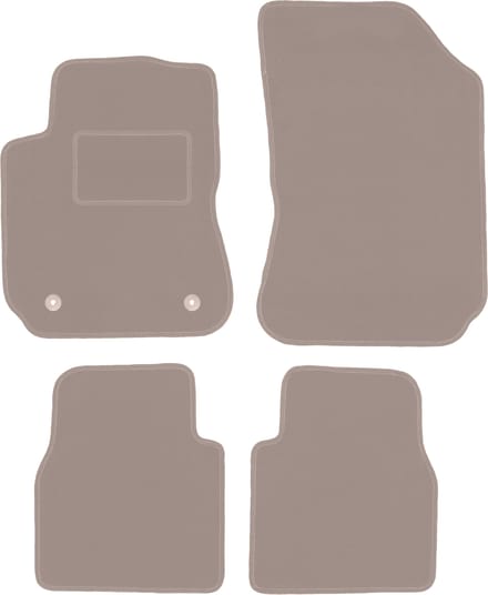 Beige velours matten voor: Citroen C4 Cactus crossover (2014-2018)