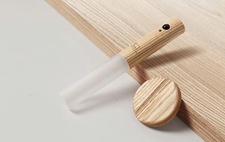 Gingko - Smart Baton Lamp - hout witte es - oplaadbaar - sensor