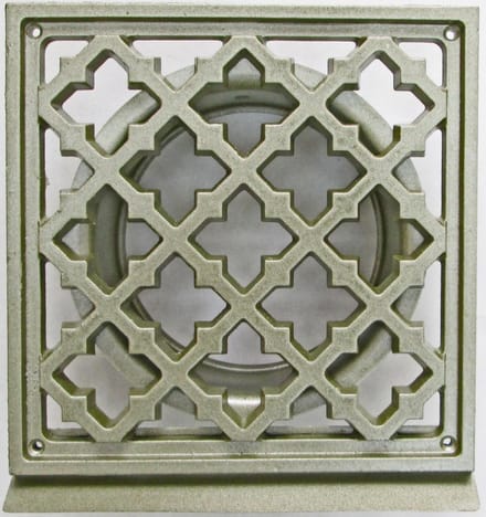 Paneir Airdesigns - Retro rustiek vierkant luchtrooster Ø 100 mm - groen - aluminium
