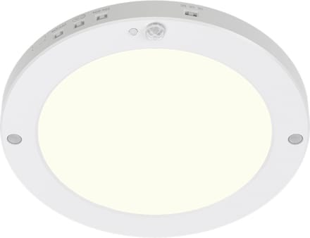 LED Plafondlamp met Bewegingssensor + Dag en Nacht Sensor - 18W - Natuurlijk Wit 4000K - 360° Zichthoek - Opbouw/Inbouw - Rond - Mat Wit
