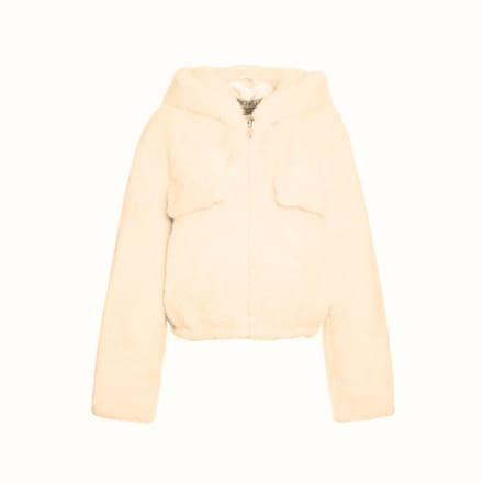 Teddy jas met capuchon - Yellow