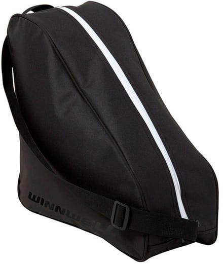 Winnwell Schaatstas - 1 Paar Schaatsen - 600D Polyester - Verstelbare Schouderriem - Zwart/Wit