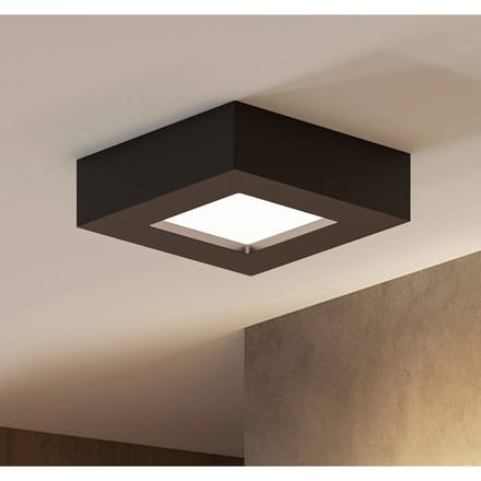 Prios LED plafondlamp Alette, zwart, 6 W, CCT, dimbaar