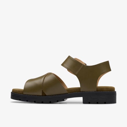 Orinoco Cross Dark Olive Lea Sandalen