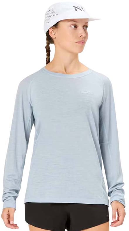 NNormal | Merino Long Sleeve Shirt | Dames | Blue | M -