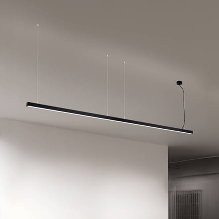 ORION LED plafondlamp Bounce, zwart, lengte 113 cm, CCT, aluminium
