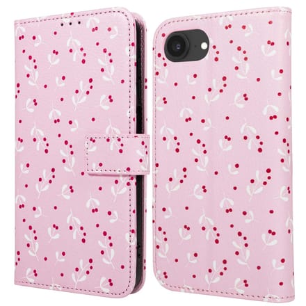 imoshion Hoesje - Geschikt voor Apple iPhone 17e / 16e - Design Bookcase smartphone - Blush Berries