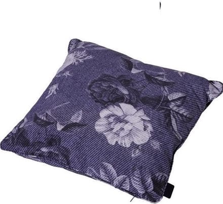 Madison sierkussen 50x50 cm Rib Denim flower blue