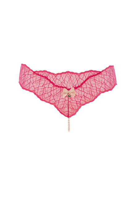 Bracli | Sydney Parel String Set | Rood | Luxe Lingerie Maat Plus