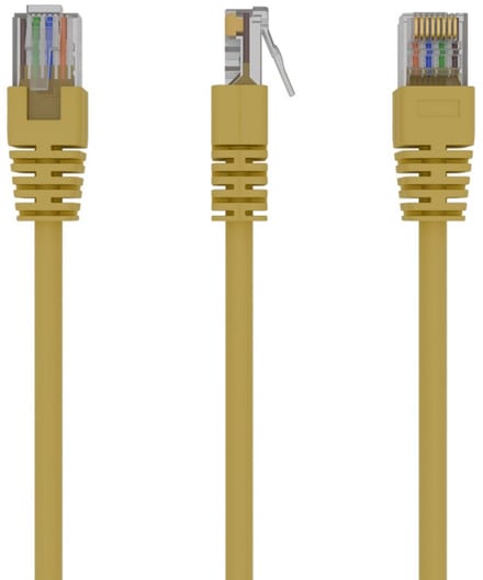 CablExpert PP12-1M/Y - Netwerkkabel, UTP Cat5E, geel