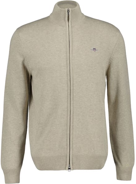 GANT Vest CASUAL COTTON ZIP CARDIGAN