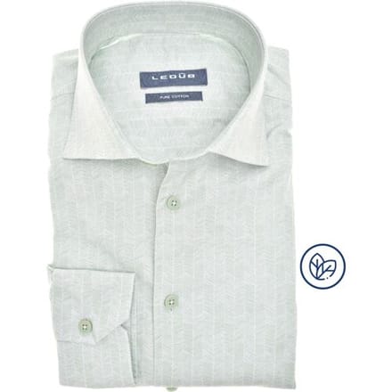 Ledûb Overhemd Printed Herringbone Fantasy Groen / male