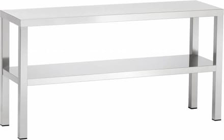 Etagere Roestvrij Staal Dubbel, B 1200 mm