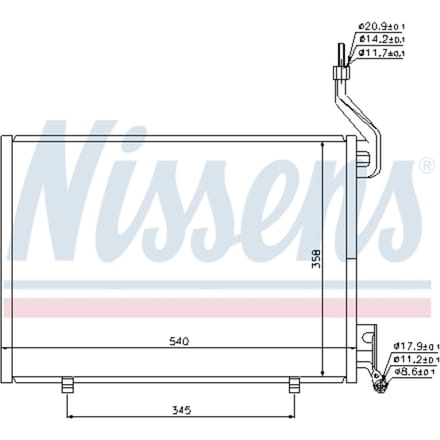 Condensator, airconditioning NISSENS 940107